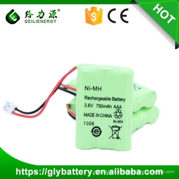 Batterie rechargeable en gros 750mah 3.6v ni-mh batterie